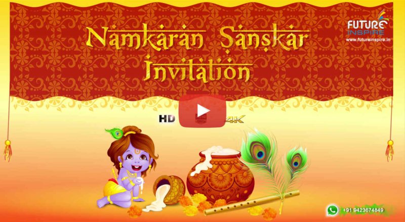 Baby Boy Naming Ceremony Namkaran Sanskar Invitation Garg Family