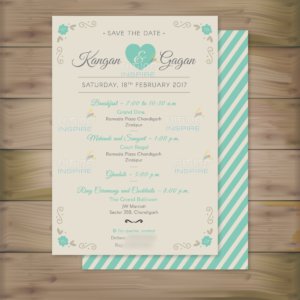 wedding itinenary e-card invitation