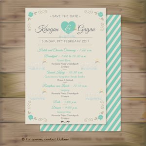 wedding itinenary e-card invitation