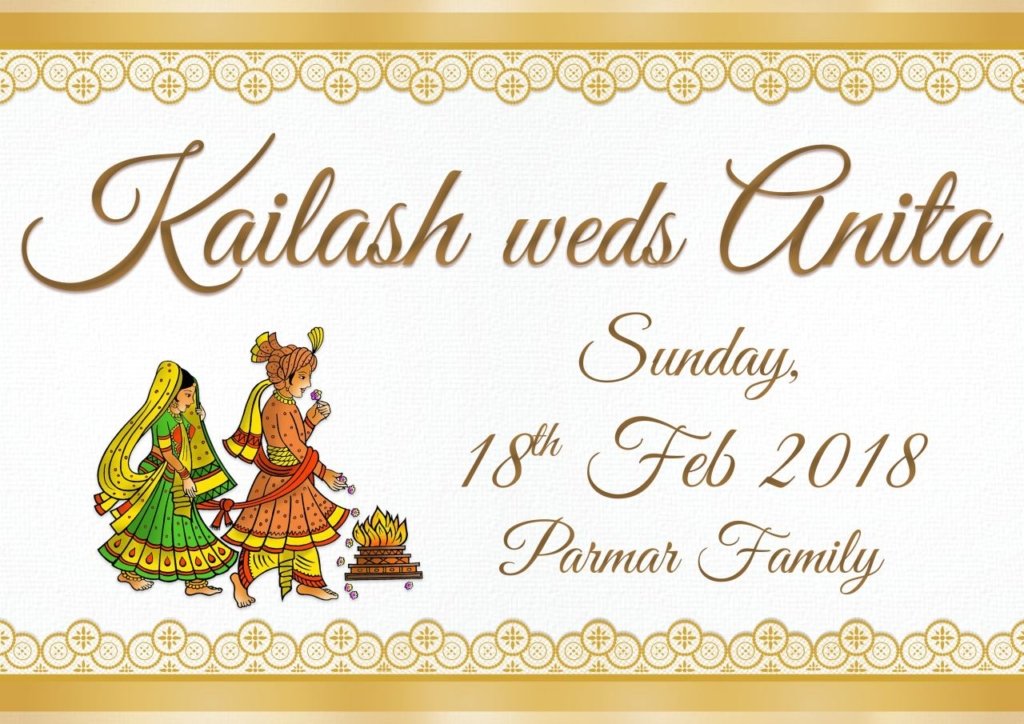 Kailash weds Anita Car Sticker