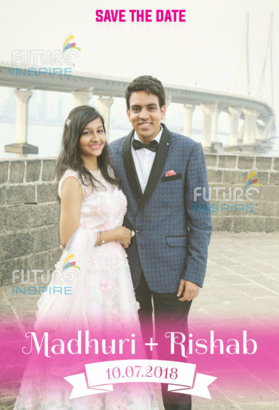 Madhuri weds Rishab SAVE THE DATE FUTURE INSPIRE