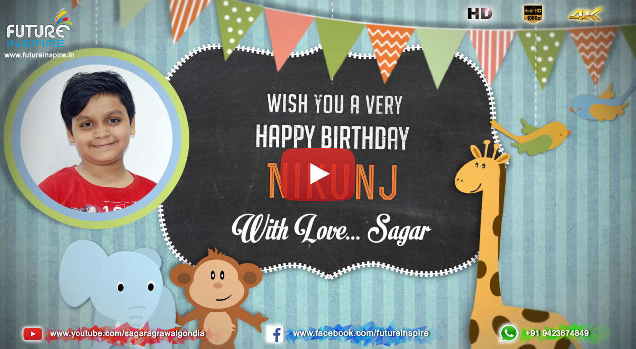 12 Happy Birthday Nikunj 2019 Wishes Video Gift