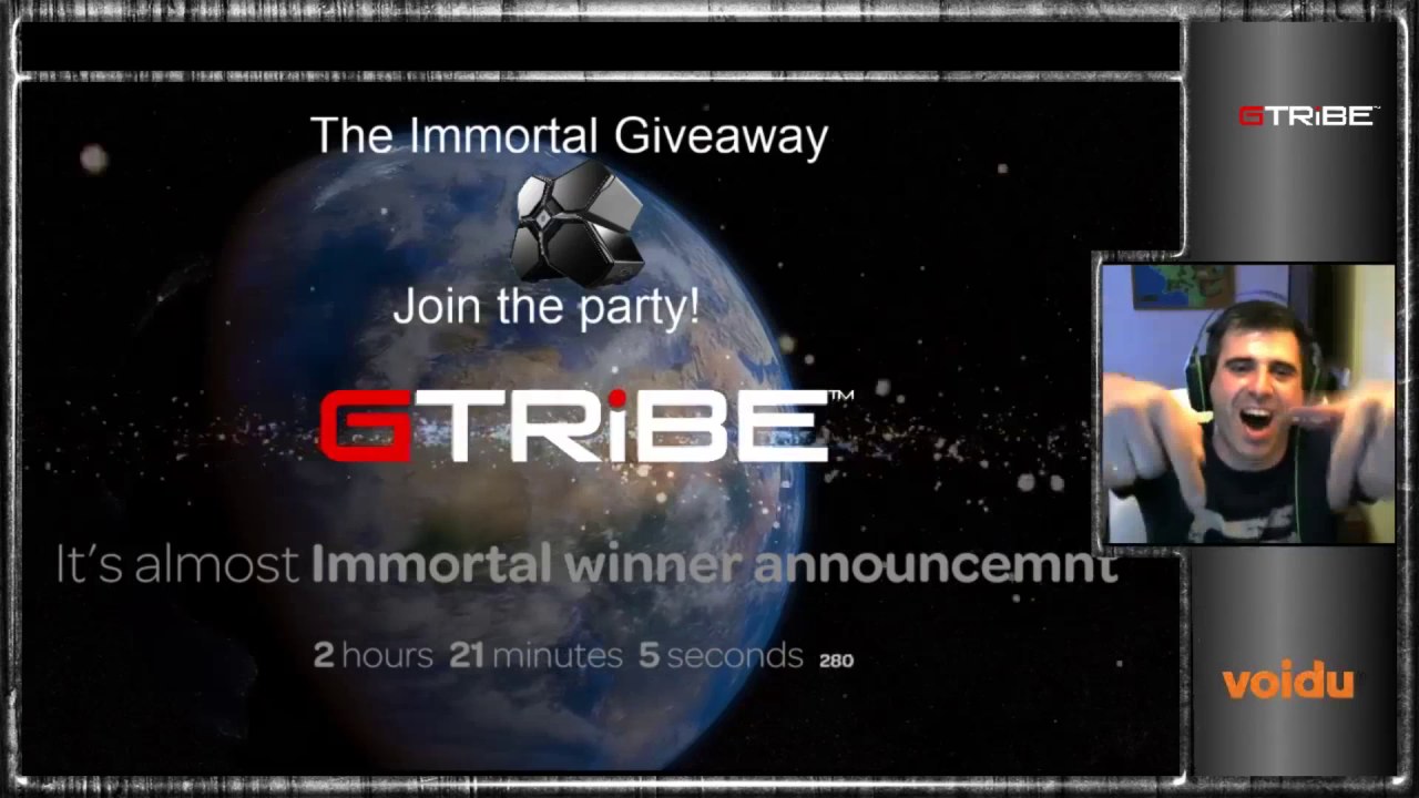 06 Highlight of GTribes Immortal Giveaway Party LIVE on YouTube by John Syragakis Athens Greece