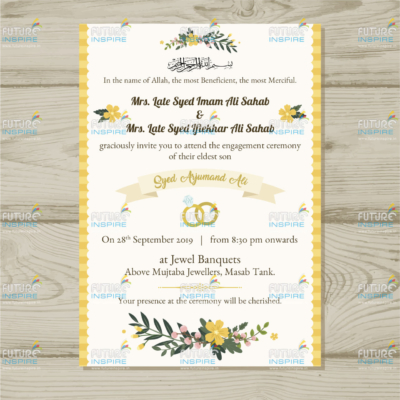Engagement Invitation E card Syed Arjumand Ali