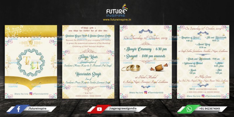 Tanya Kaur Harvinder Singh Western Wedding E card