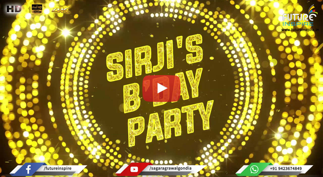 16 Bollywood Style Birthday Party Quick Invitaiton Video