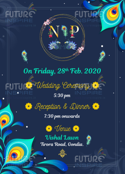 Nitin weds Priya Traditional Premium Peacock Themed Wedding E card Invitation PAGE II