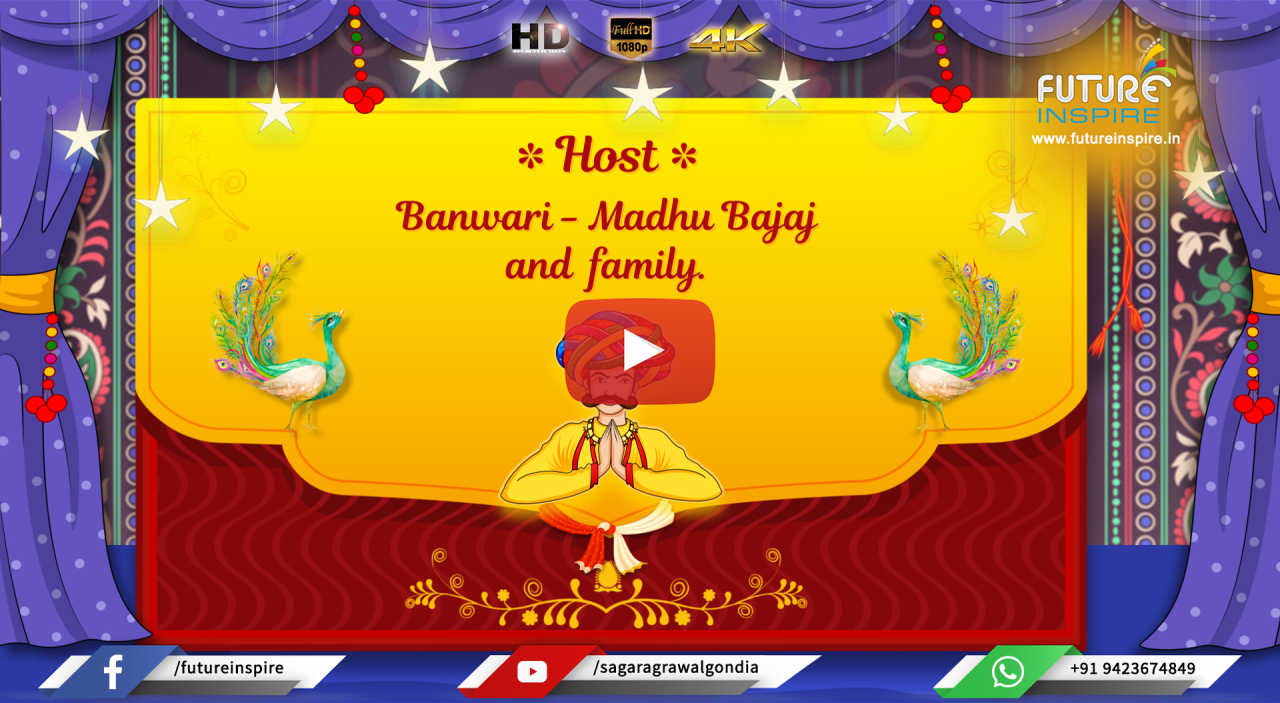 Parojan Ceremony Rajasthani Kathputli Dance Invitation Video Bajaj Family