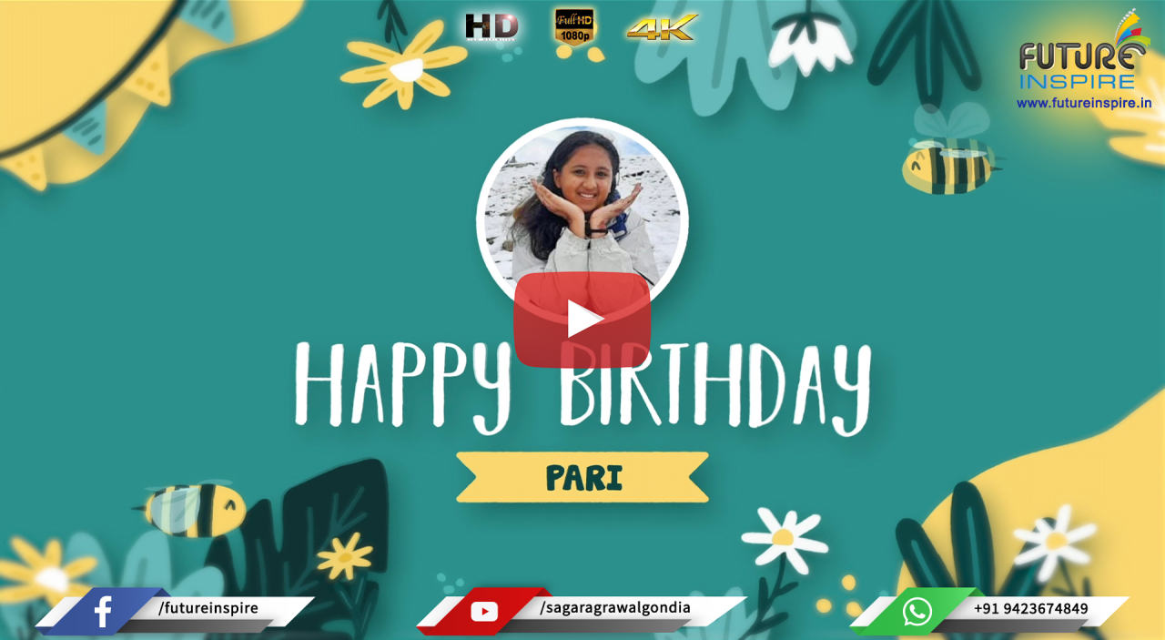 31 Pari Happy Birthday Wishing Video Gift by Family