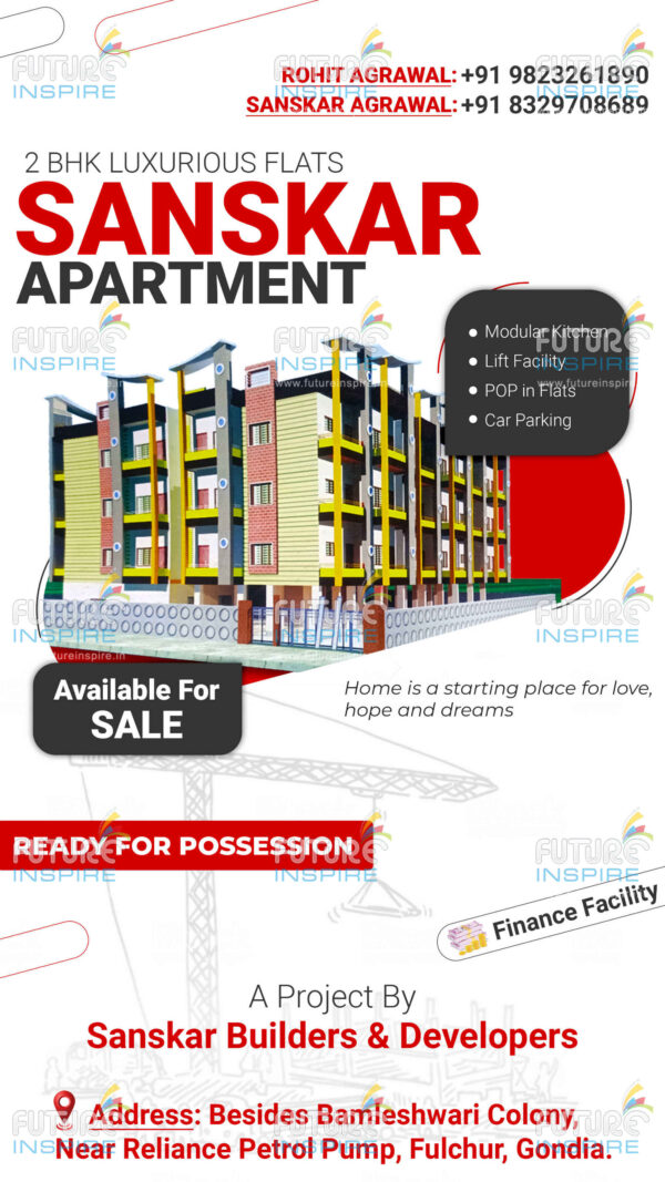 social media promotion sanskar apartment gondia commercial project
