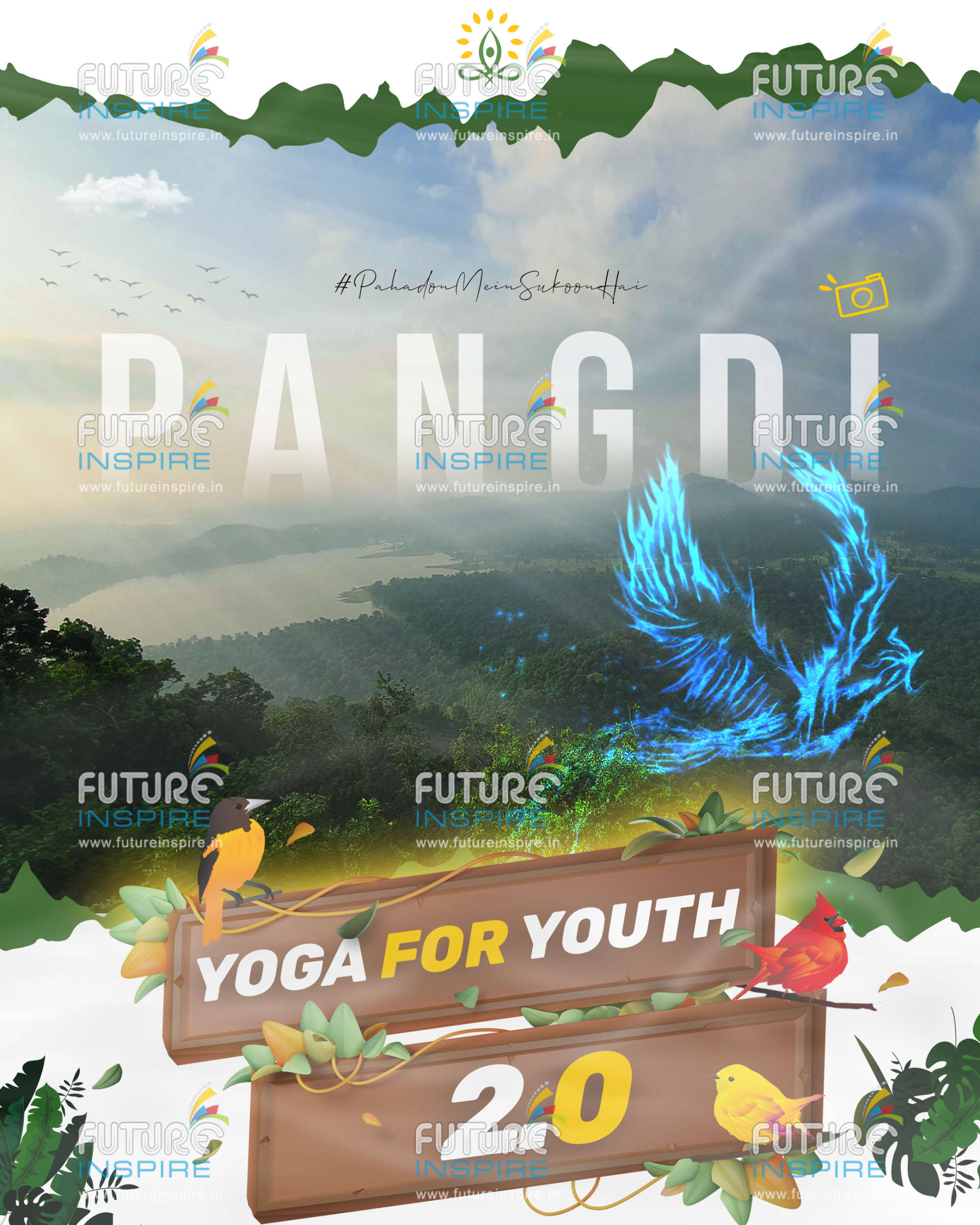 social media promotion yoga for youth hiking
