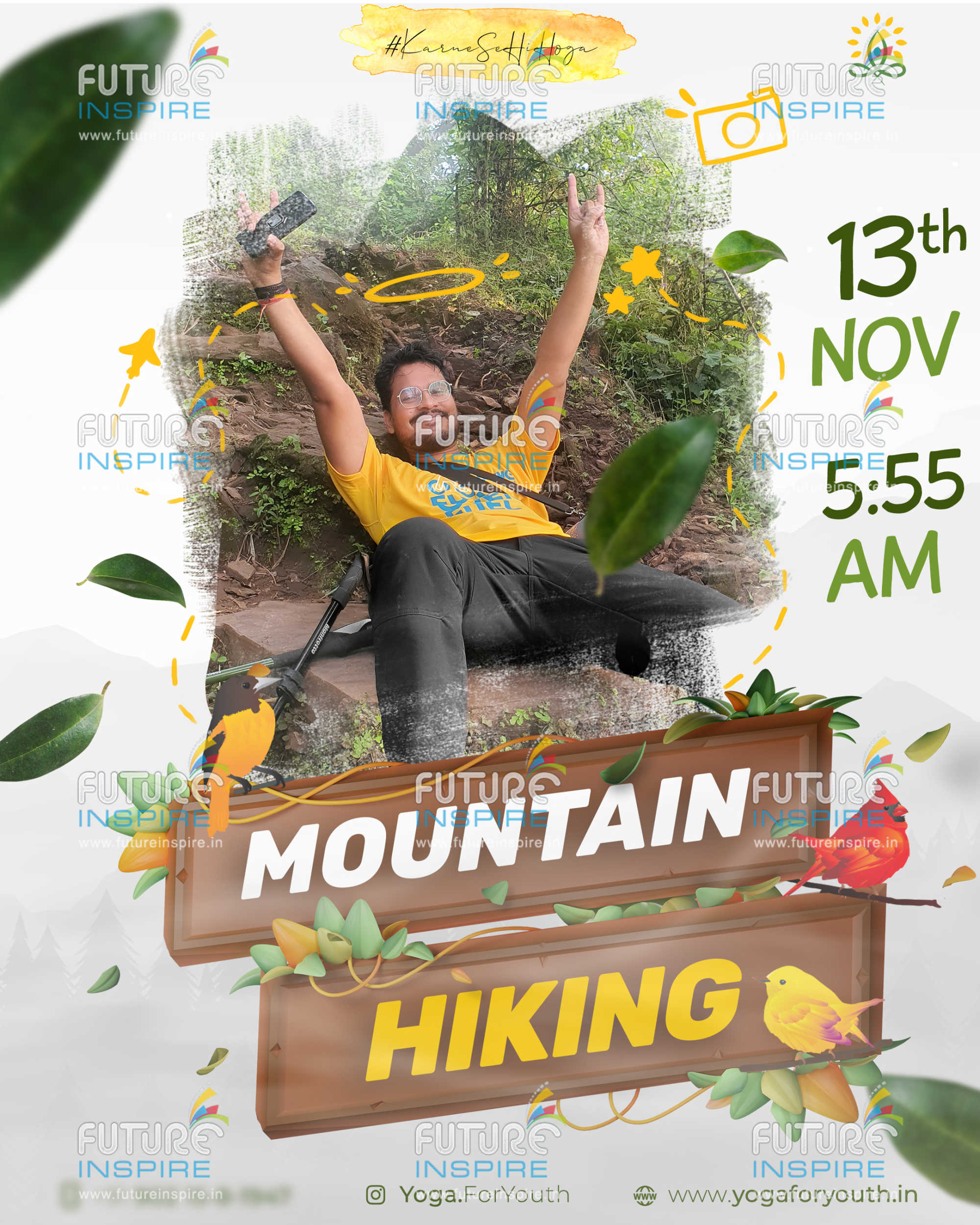 YOGA FOR YOUTH 2.0 1st SUNDAY Hiking Nature Walk Poster 03
