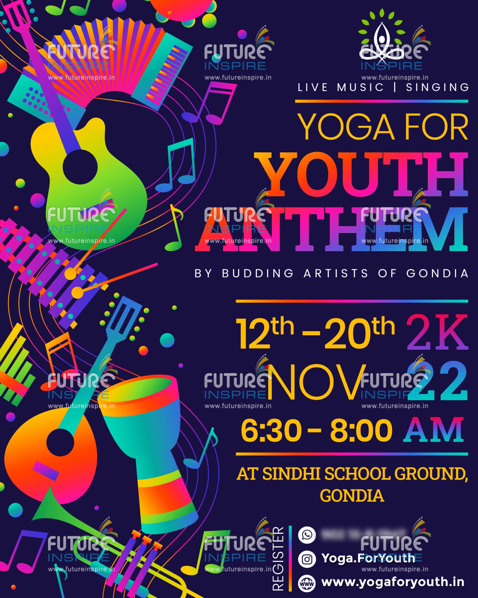 social media promotion yoga for youth music team