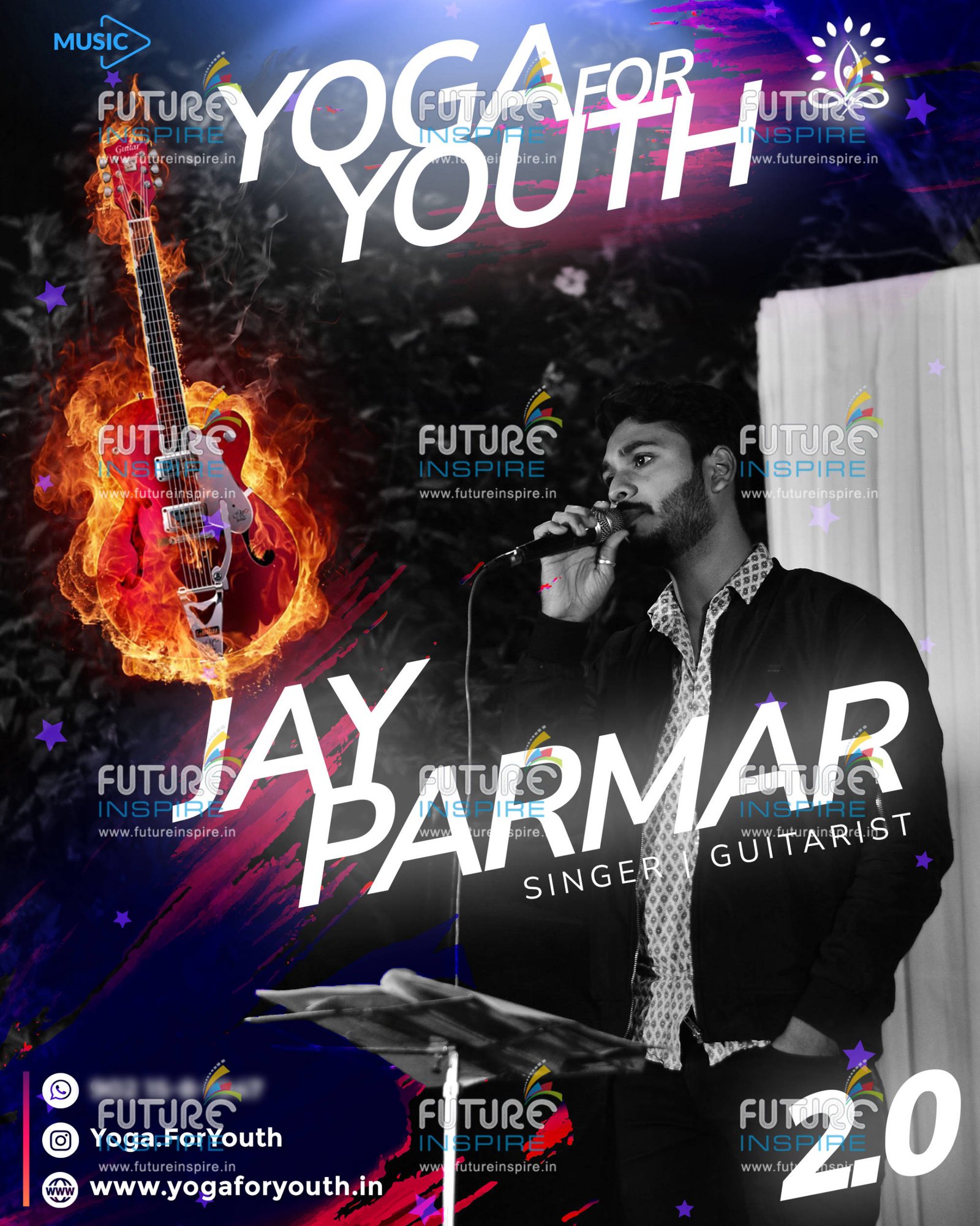 social media promotion yoga for youth music team