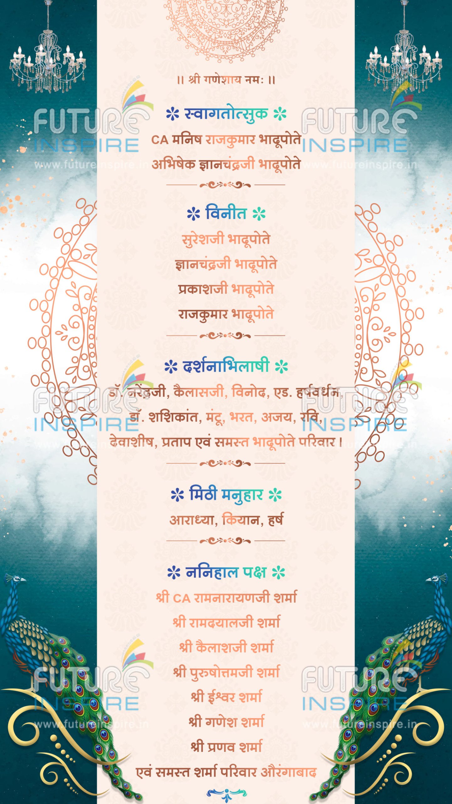 Anushri weds Rohit Peacock Theme Wedding Invitation Ecard Page 5 scaled