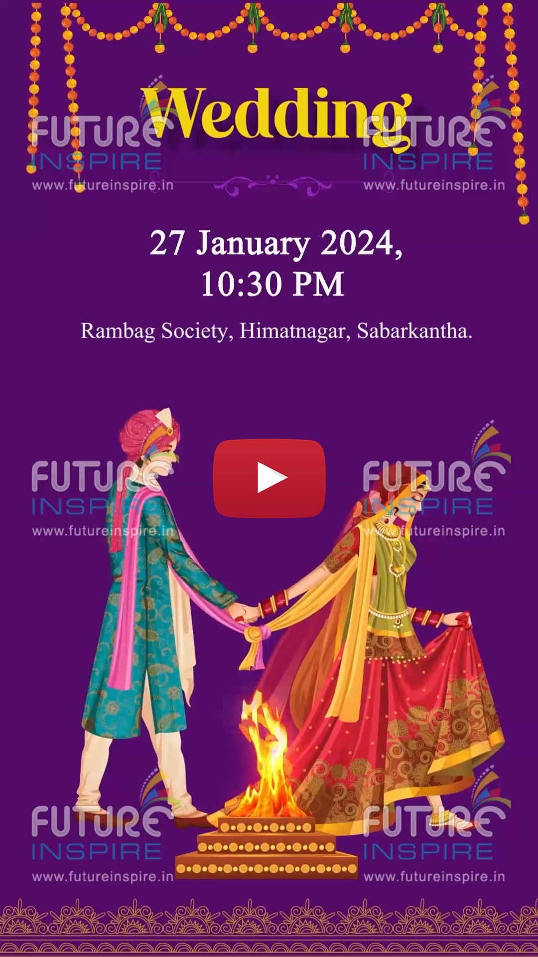 16 Vertical Mobile Wedding Invitation Video